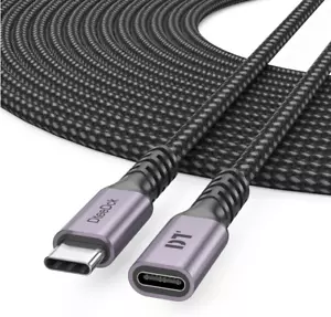 USB C Extension Cable 20ft, Upgraded USBC Extender 100W Charging 4K@60Hz Display - Picture 1 of 9