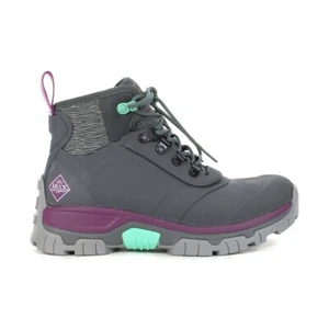 Muck Boots Women's Apex Lace Up Grey Waterproof Boots AXWL101 - Picture 1 of 3