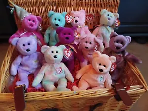 TY Beanie Babies Bears Bundle Party Bag Presents x10 (HAP) - Picture 1 of 1