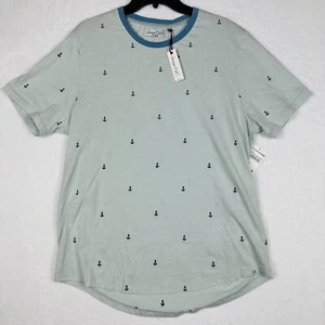 Sovereign Code LA Graphic T Shirt Mens Large Curved Hem Short Sleeve Light Blue - Picture 1 of 7