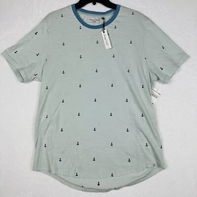 Sovereign Code LA Graphic T Shirt Mens Large Curved Hem Short Sleeve Light Blue - Image 1 of 4