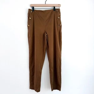 Pantalón Marinero Massimo Dutti Marrón Talla 10 Calce Ajustado Botones Dorados - Imagen 1 de 8