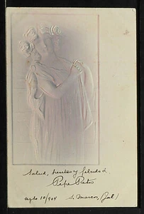 FRANCE 1722-Les Femmes Modernes-En Relief-ART NOUVEAU-New-Gaufré-Embossed-1904 - Picture 1 of 2