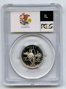 2003 S 25C Silver Illinois Quarter PCGS PR70DCAM - Picture 1 of 2