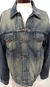 DENIM & SUPPLY Ralph Lauren giacca camionista uomo denim lavaggio medio taglia XL VEUC* - Foto 1 di 10