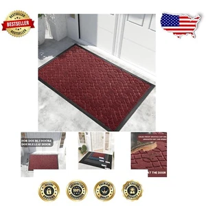 Extra-Large 60"x36" Non-Slip Front Door Mat - Premium Outdoor Red Striped Design - Picture 1 of 9