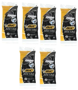 BIC Metal Men's Disposable Shaving Razors, 5 ct (6 pack) - Picture 1 of 1