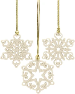 Ornament, Mini Schneeflocke 3-teiliges Baumschmuck Set, 3er Set, Porzellan Material - Bild 1 von 5