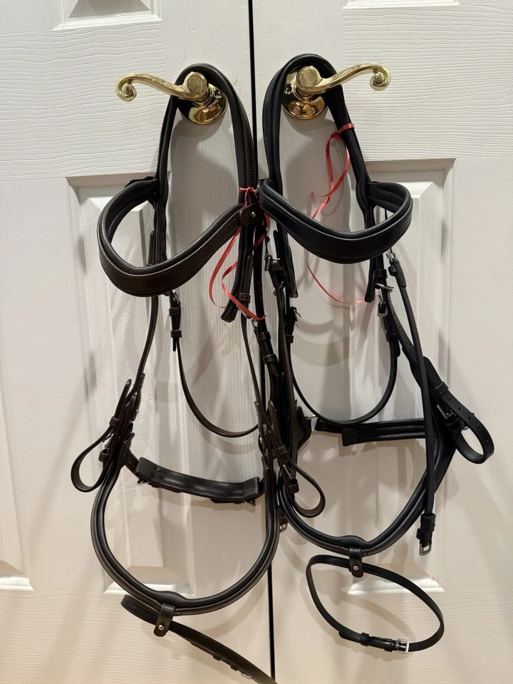 2 Brand New Total Saddle Fit Better Bridles. Brown Is Oversized, Black Is Horse - Image 1 of 3