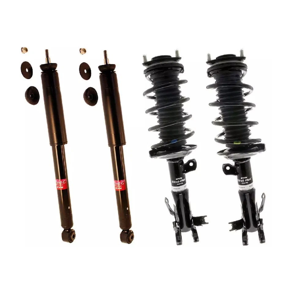 Полный комплект передних задних амортизаторов стойки подвески KYB для седана Honda Civic - Изображение 1 из 4