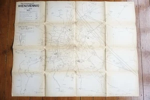 Tranvía Viena Austria 1970 mapa de vías - Imagen 1 de 6