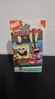 SPONGEBOB SQUAREPANTS : SPONGE FOR HIRE VHS - TESTED & WORKS - 2004 - Image 1 of 4
