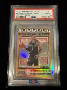 2023-24 Panini Contenders Optic Lottery Ticket Victor Wembanyama #12 (RC) PSA 8 - Picture 1 of 2