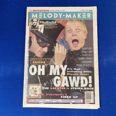 Melody Maker October 3, 1992 OH MY GAWD! THE SHAMEN STRIKE BACK  - Image 1 of 4