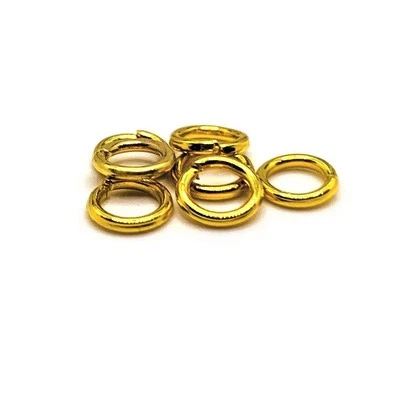 GUERRILLA CHARM 6mm, 18g, Gold Plated Open Jump Rings - US Seller