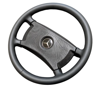 NEW LEATHER Steering Wheel for Mercedes W126 W124 W201 123 190 S R107 SL 400 MM - Image 1 of 4