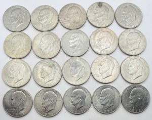 1971 x 20 Eisenhower Dollar Münze - 1 $ - zirkulierte Ike Dollar Münzen - keine Reserve - Bild 1 von 6