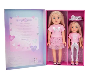 DesignAfriend Big Sister 18" y Little Sister 14" Conjunto de Muñeca con Trajes ***NUEVO - Imagen 1 de 9