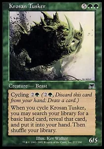 4 tarjetas comunes 4 x4 de Krosan Tusker Onslaught MtG verde mágico - Imagen 1 de 1