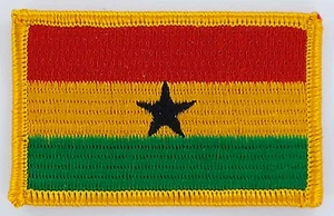 TOPPA PATCH BANDIERE bandiera Ghana bandiera 7x4,5 cm - Foto 1 di 1