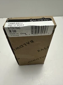 Baldwin 1440.031.1 1/4" Radius Hinge 4"x4" Non Lacquered Solid Polished Brass - Picture 1 of 4