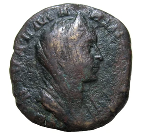 AE SESTERCIO. DIVA MARINIANA, ESPOSA DE VALERIANA I. 253-260 dC. REVERSO PAVO REAL. - Imagen 1 de 7