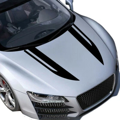 Car Sport Bonnet Hood Stickers Vinyl Racing Stripe Decals DIY Decor Accessories - Image 1 of 4