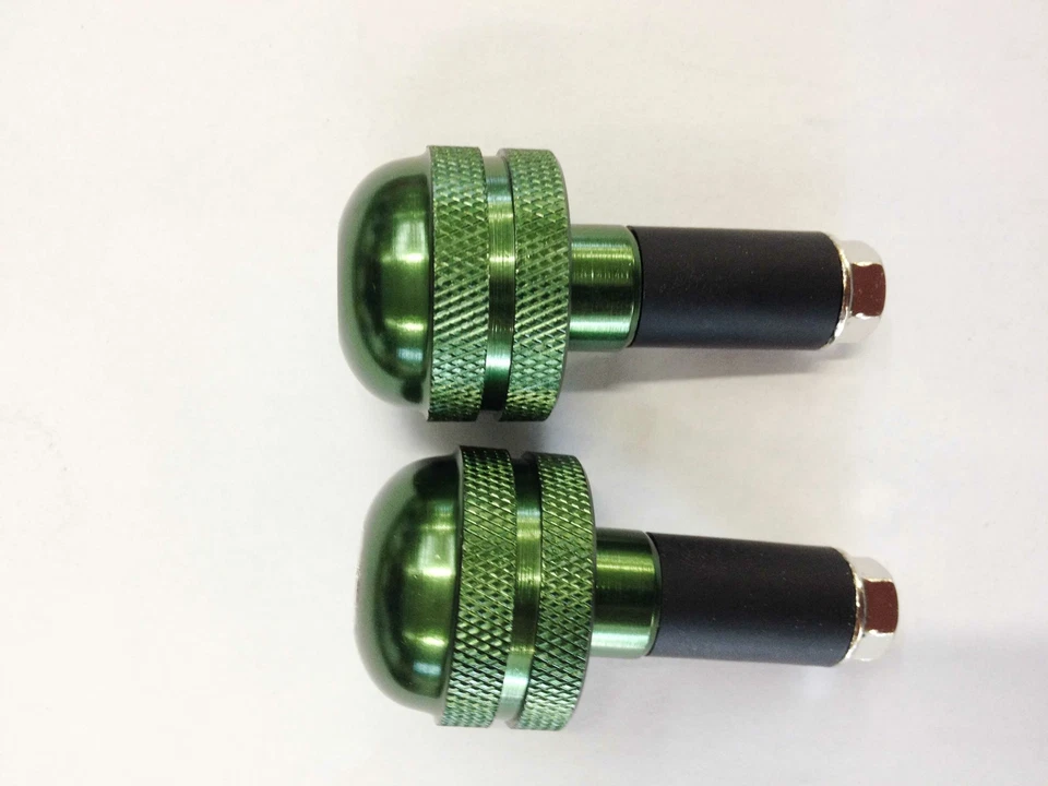 SD12-0068 Coppia STABILIZZATORI MANUBRIO ZIGRINATI ALLUMINIO VERDE 13mm - Immagine 1 di 1