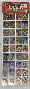 Christmas Holo Metallic Jumbo 16" Snowman Laser Sticker Sheet VINTAGE NEW - Picture 1 of 7