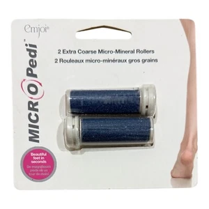 NEW Emjoi Micro-Pedi 2 PK Extra Coarse Replacement Rollers Callus Remover - Picture 1 of 2