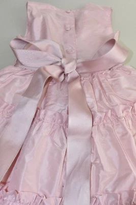 $350 New Oscar de la Renta Girls PALE Pink SILK TAFFETA MULTI RUFFLE DRESS 6 Y - Photo 1/4