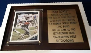 Dallas Cowboys Tony Dorsett Career Achievement Card Plaque - Picture 1 of 6