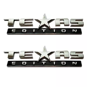 Set of TWO TEXAS EDITION EMBLEM for CHEVY SILVERADO SIERRA TRUCK UNIVERSAL DECAL - Picture 1 of 4