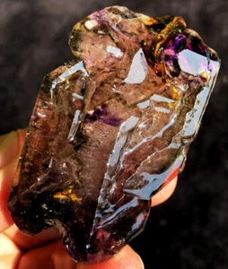 94.7g Diamond! Super Seven Skeletal Hair Amethyst Quartz Crystal Zimbabwe ip1513 - Picture 1 of 12