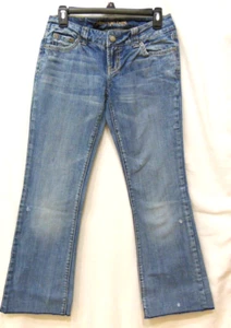 American Eagle Y2K 90s Boyfriend 77 Jeans Low Rise Light Wash Flare Women 2 EUC - Foto 1 di 6