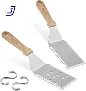 Metal Spatula Stainless Steel 11.8 Inch X 2.8 Inch Griddle Accessories Set of 2 - Picture 1 of 12