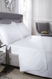 400 TC Bed Linen Flat sheet - Picture 1 of 9