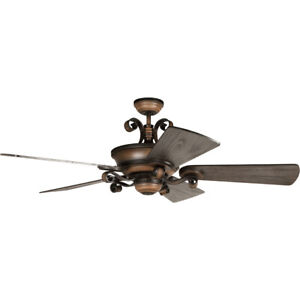 SEVILLE ESPANA 54" INDOOR CEILING FAN IN SPANISH BRONZE WITH BLACKWOOD BLADES
