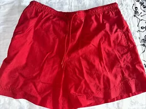 Vintage Nike Shorts Xlarge 16-18 Red Training Running Embroidered White Tag - Picture 1 of 16