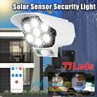77 LED Solar Power PIR Motion Sensor Fake Camera Wall Light Outdoor Garden Lamp