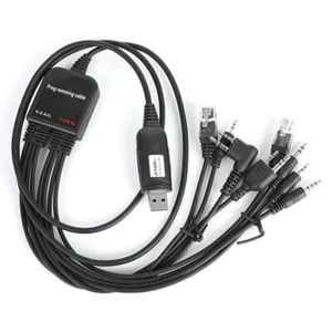 8 In 1 USB-Programmierkabel für Baofeng UV-5R UV 82 888s TYT Kenwood Motorola - Zdjęcie 1 z 7