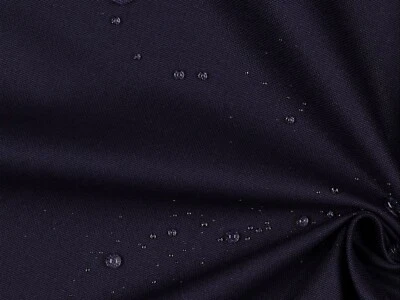 Baumwoll-Canvas,  wasserabweisend, Rimini, Verhees Textiles, uni, Navy, 140 cm - Bild 1 von 3