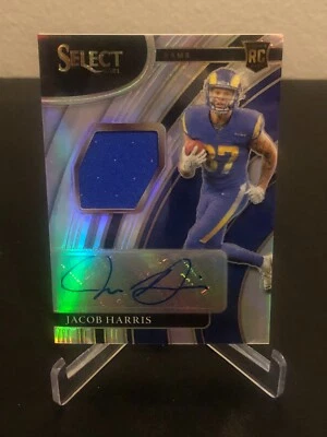 2021 SELECT JACOB HARRIS ROOKIE JERSEY AUTO CARD RPA SILVER PRIZM SP/199 B47 - Image 1 of 2