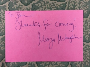 Maya McLaughlin - Hijos de la Noche - Nunca He sido Besada - Autógrafo 1991 - Imagen 1 de 2