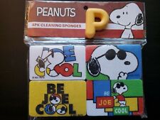 New! - Peanuts - Snoopy - Joe Cool - 4Pk - Cleaning Sponges - 2021 - Best Brands