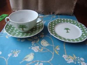 Vintage Heinrich Villeroy & Boch Caribic Soup Bowl Saucer & Side Plate - As New - Picture 1 of 10