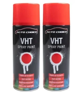 2 x VHT RED SPRAY PAINT HIGH TEMPERATURE CAR AEROSOL HIGH QUALITY - 400ML - Picture 1 of 1