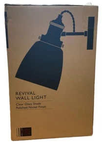 John Lewis Revival Wall Light in Polished Nickel. FITTING ONLY - Picture 1 of 3