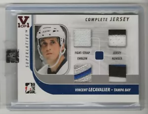 2007-08 ITG Superlativas Camisetas Completas Doradas #CJ12 Vincent Lecavalier 1/1 - Imagen 1 de 2