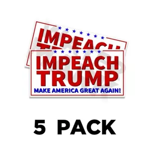 Adesivo IMPEACH TRUMP Donald Trump PICCOLA decalcomania stazione pompa benzina 4x2 adesivi 5 pezzi - Foto 1 di 4